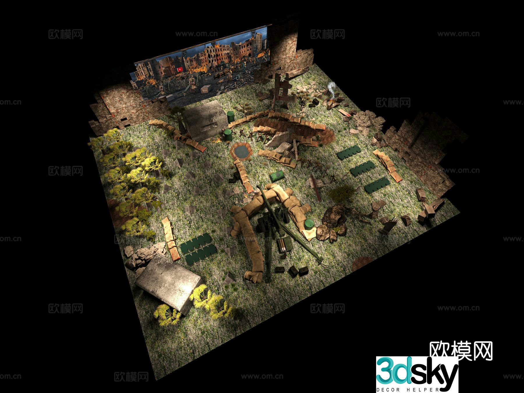 Simulated battlefield battlefield sandbox 3D model