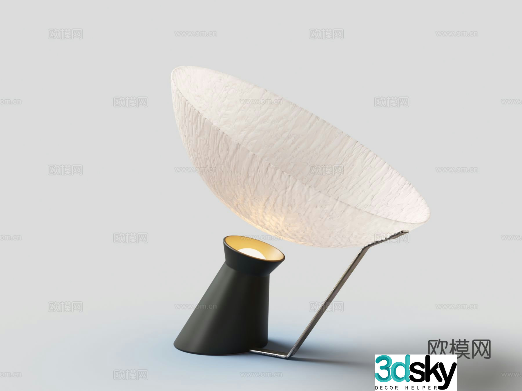 Creative desk lamp round desk lamp 3d model