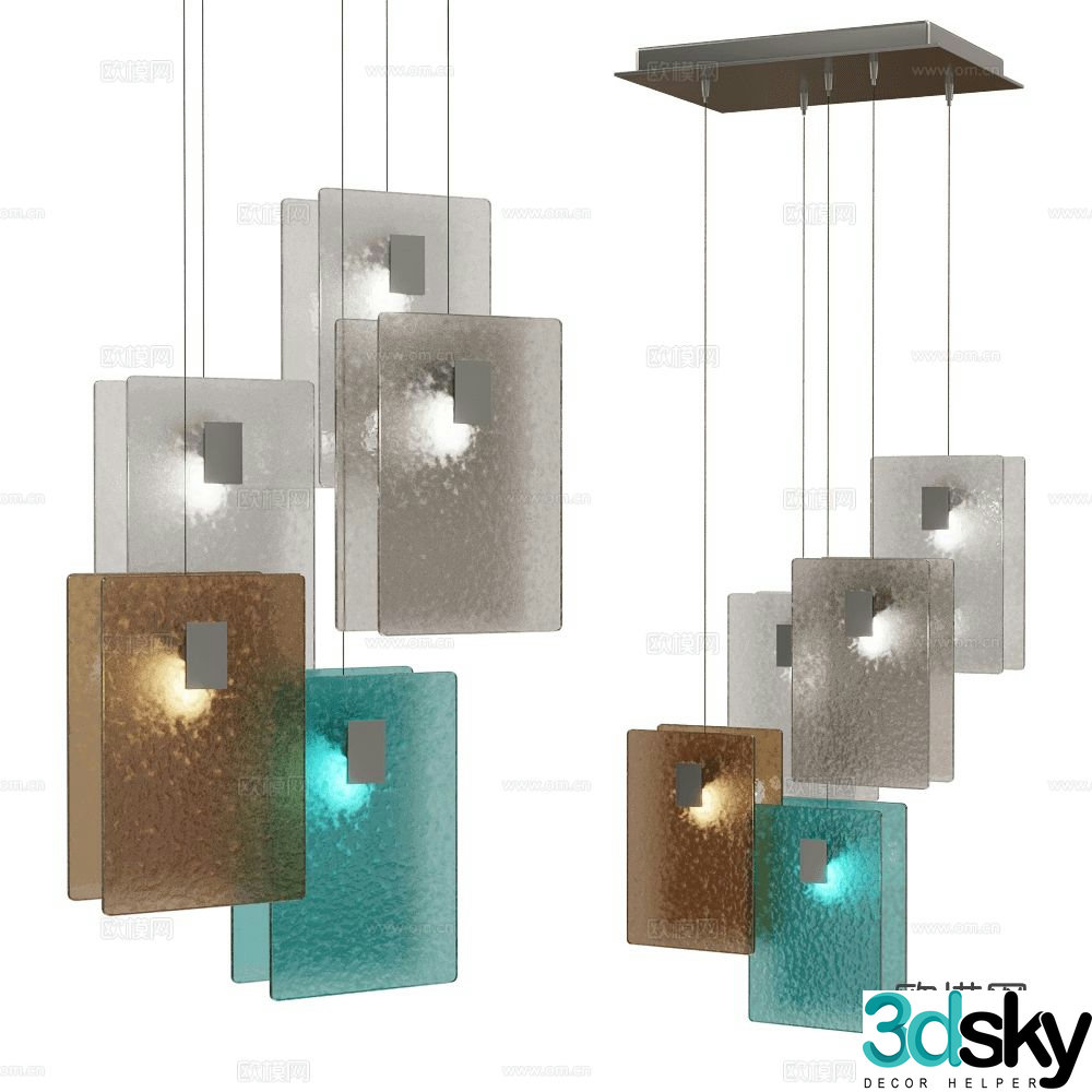 Italamp creative chandelier art chandelier 3d model