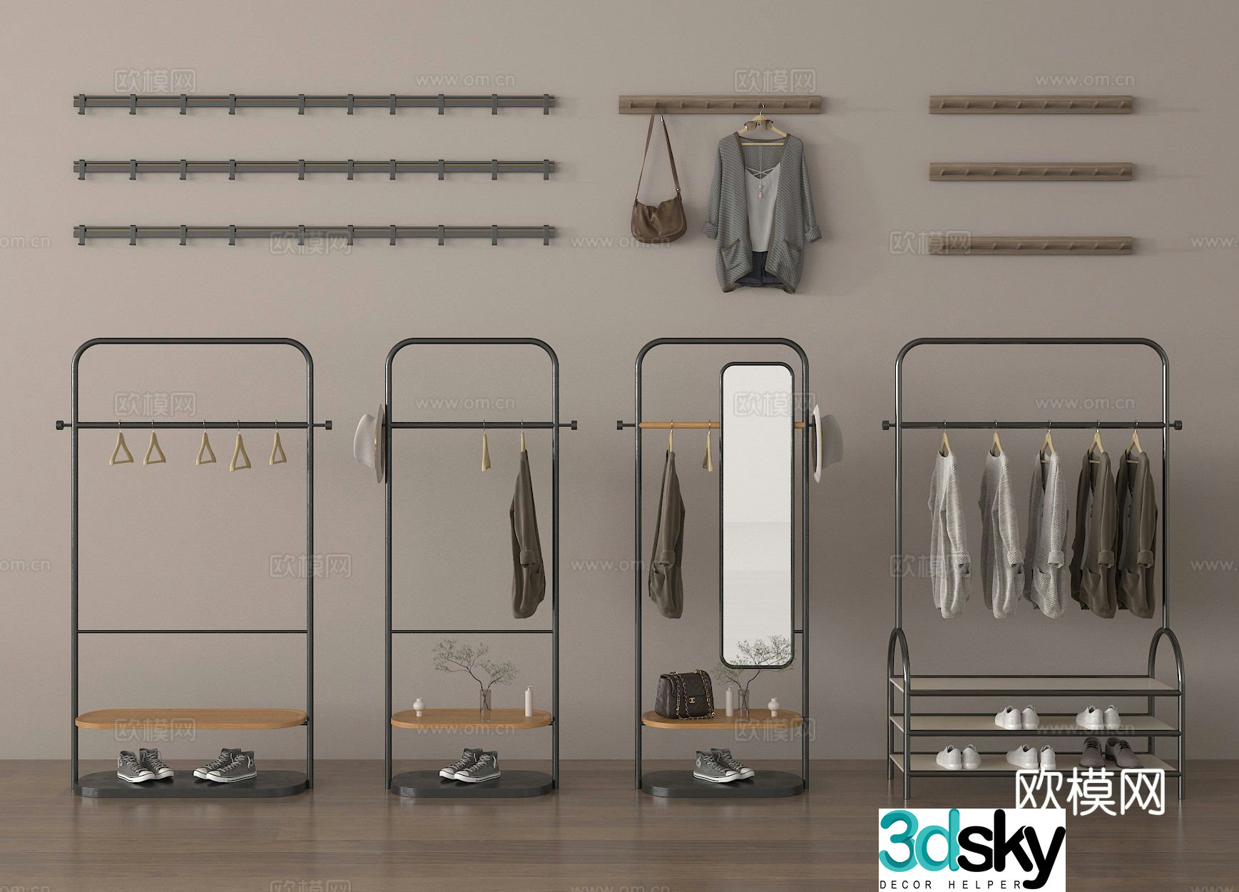 hook clothes hanger clothes hanger 3d model