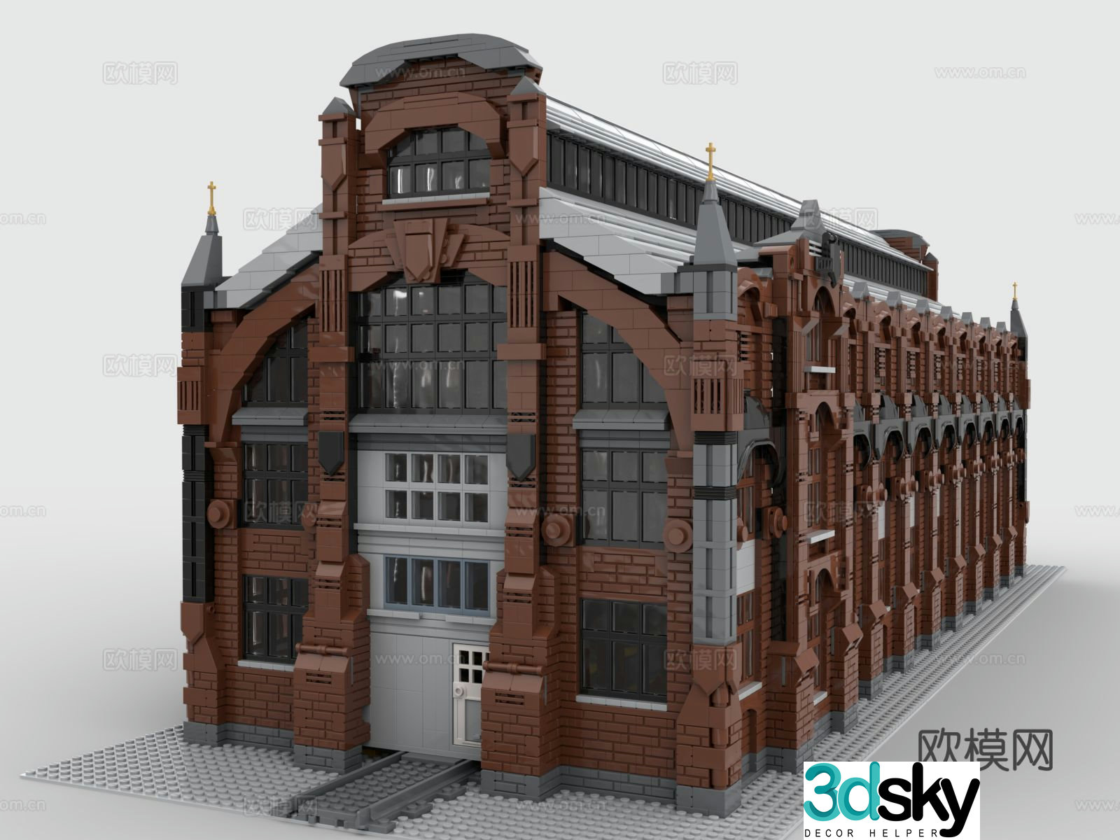 LEGO toys old factory building blocks 3D model