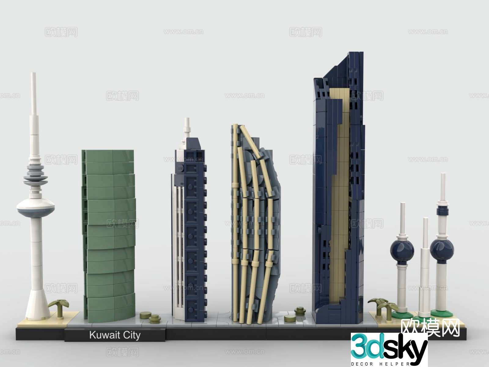 Lego toys building block toys city skyline 3d model