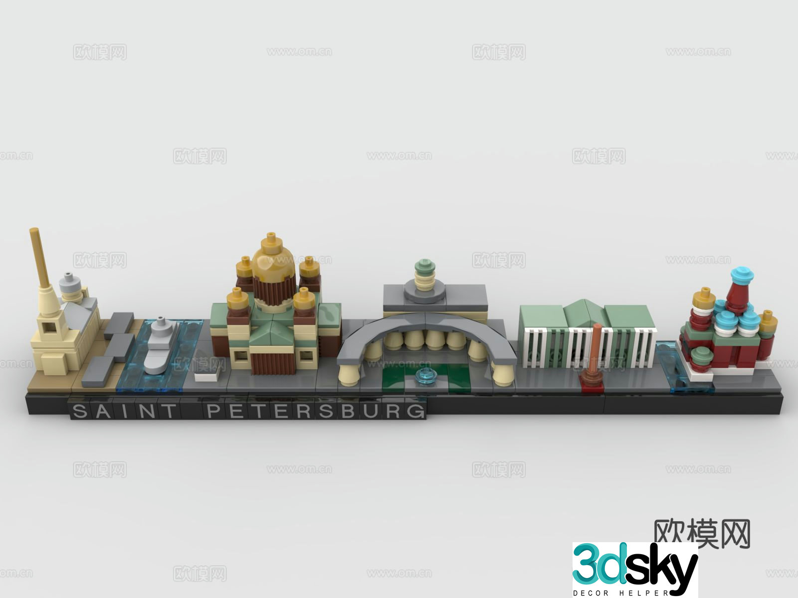 LEGO toys St. Petersburg building blocks 3d model
