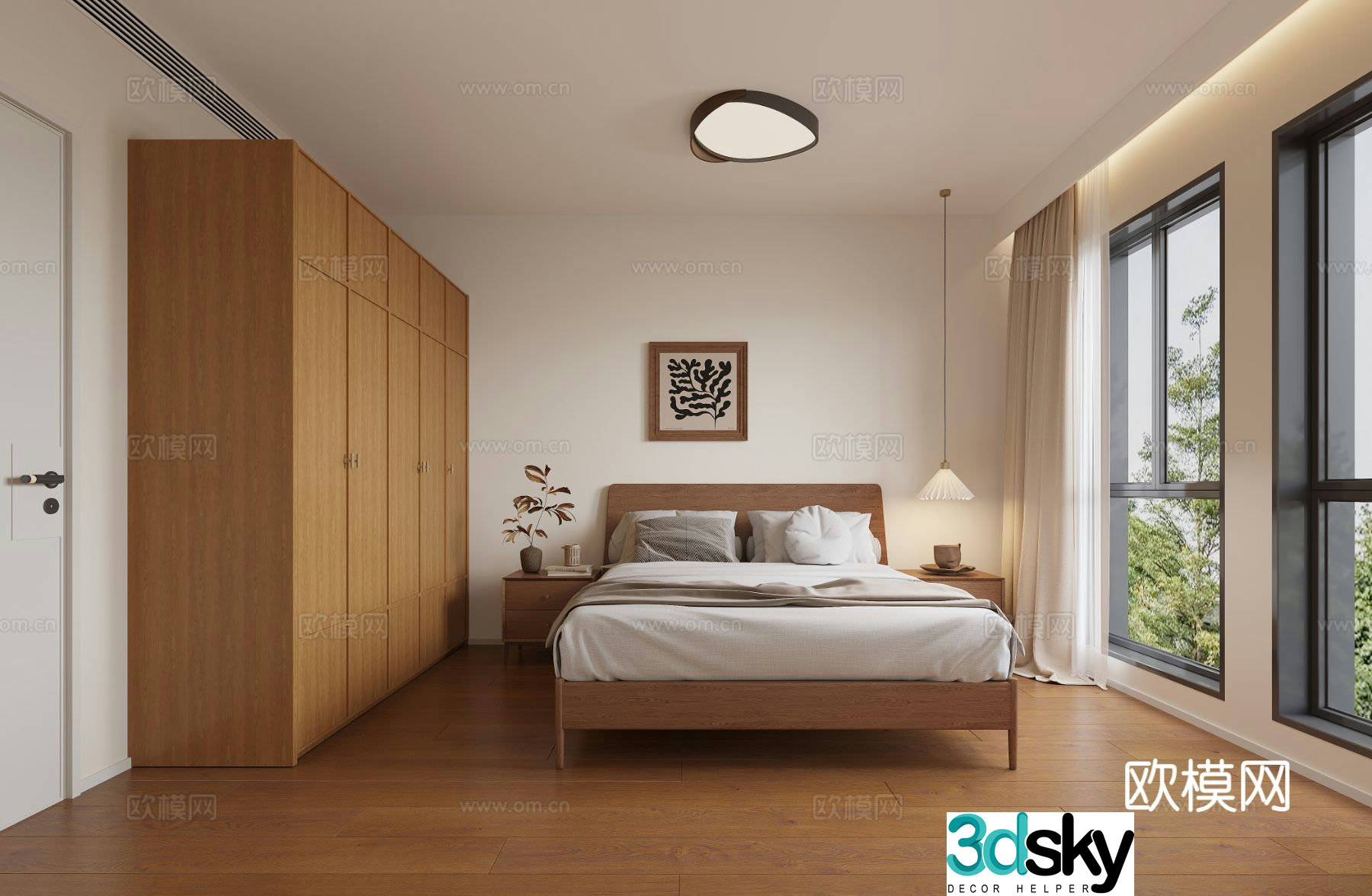 Medieval style bedroom master bedroom 3d model