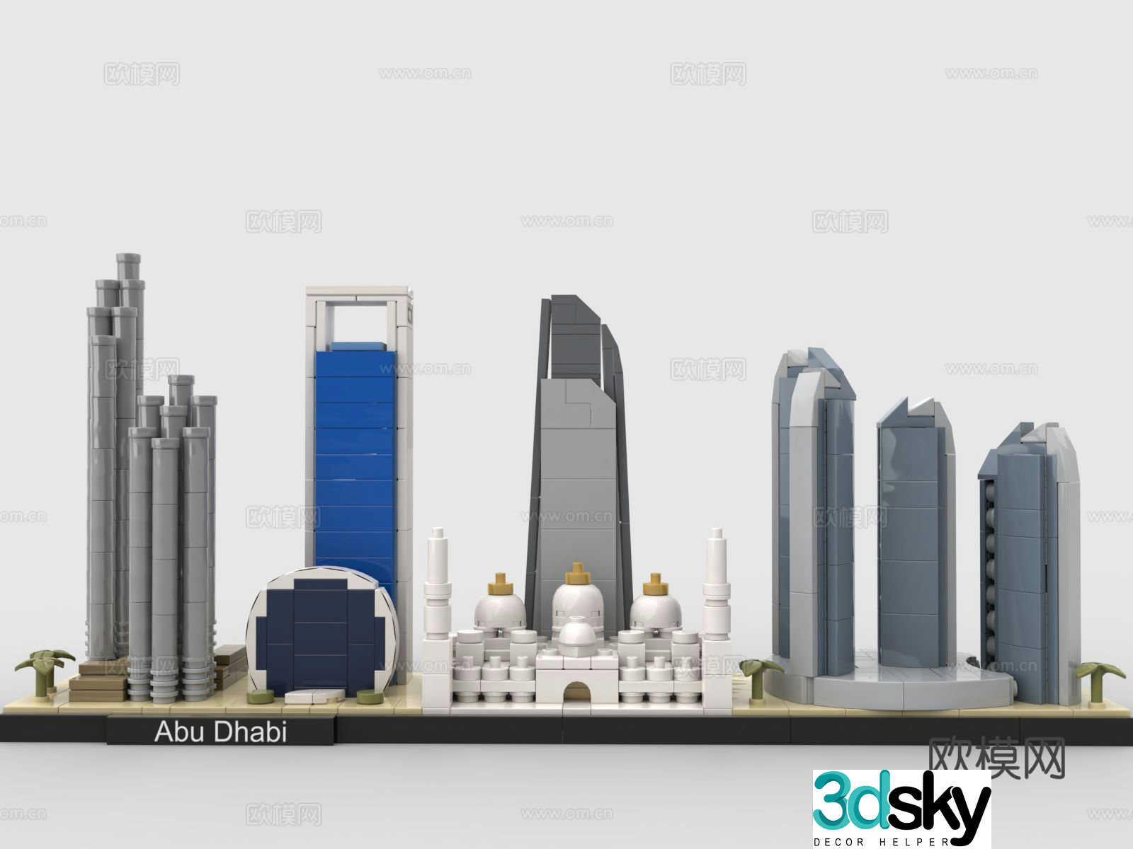 Lego toys building block toys city skyline 3d model