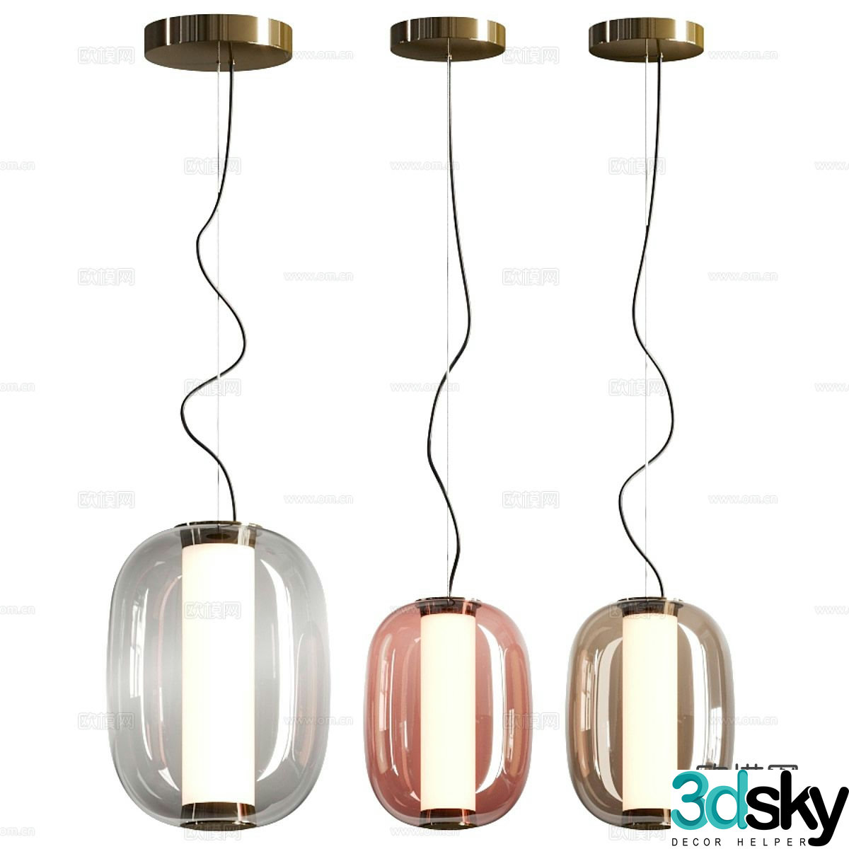 Light luxury small chandelier bedside small chandelier 3d model