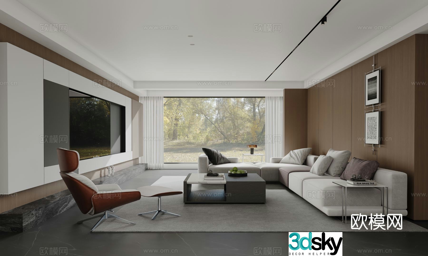 Modern living room 3d model