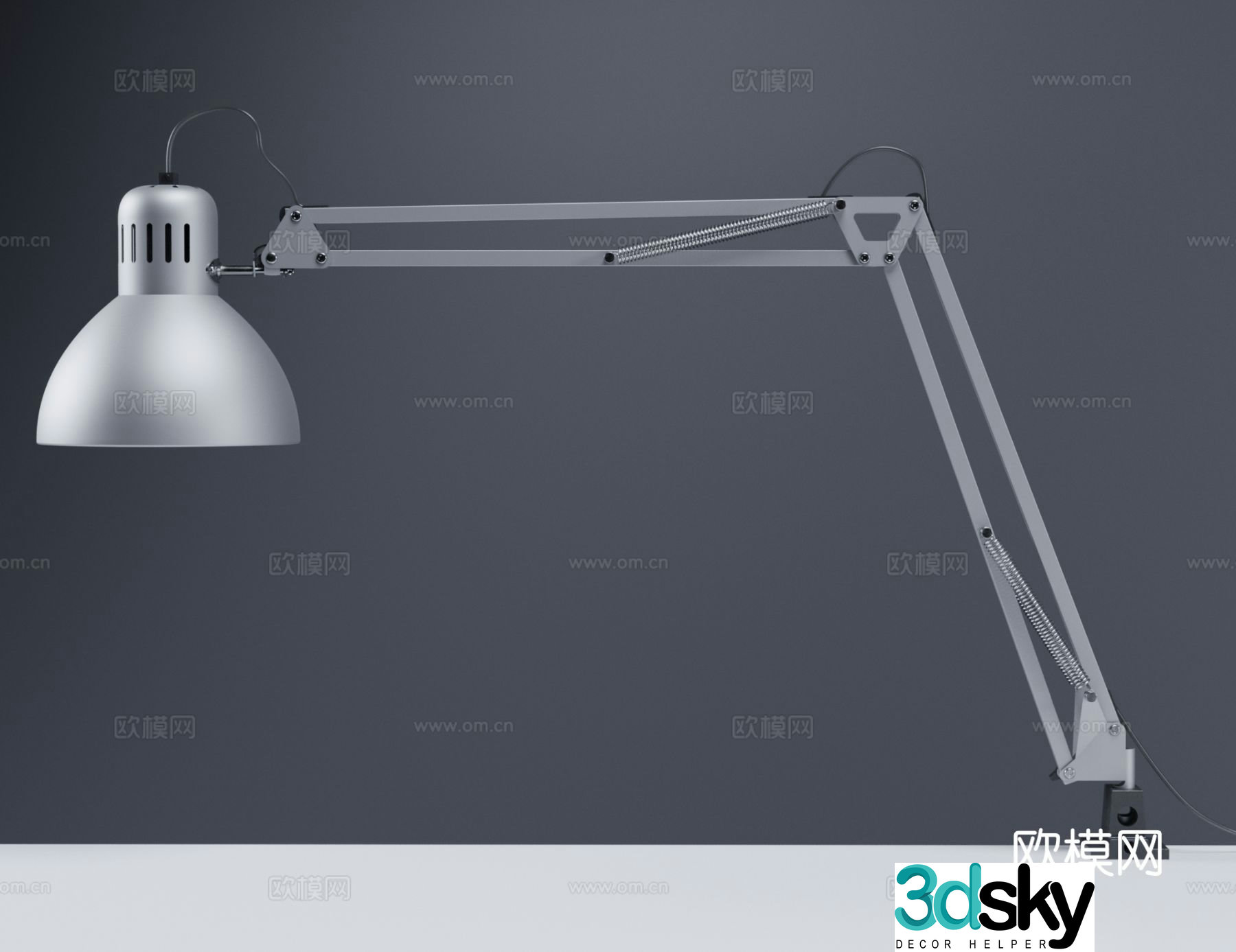 Industrial style table lamp retractable table lamp 3d model