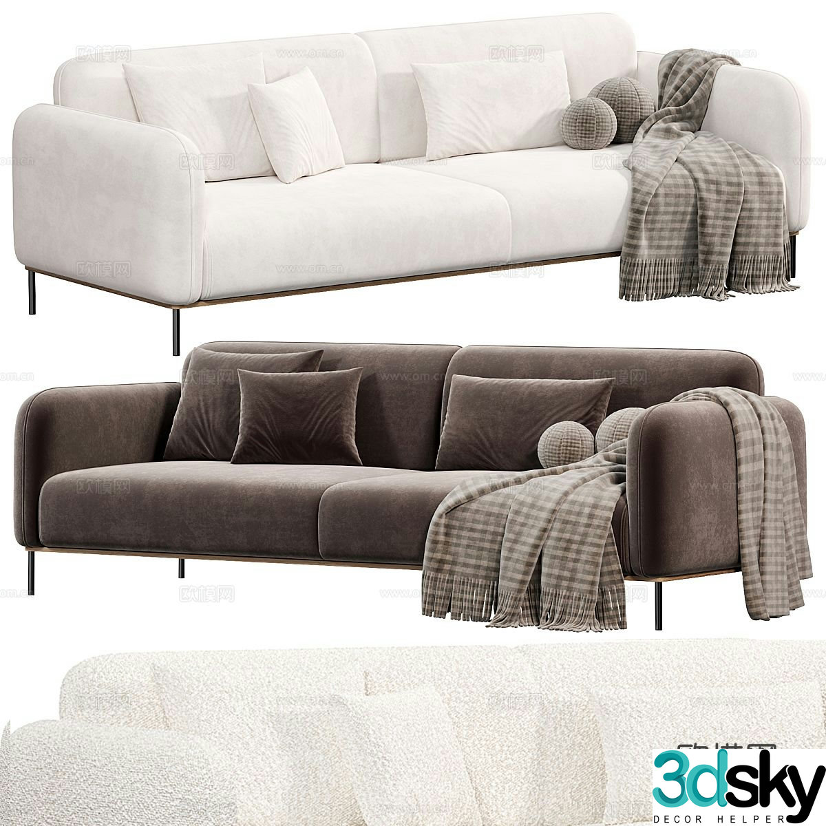Modern love sofa 3d model