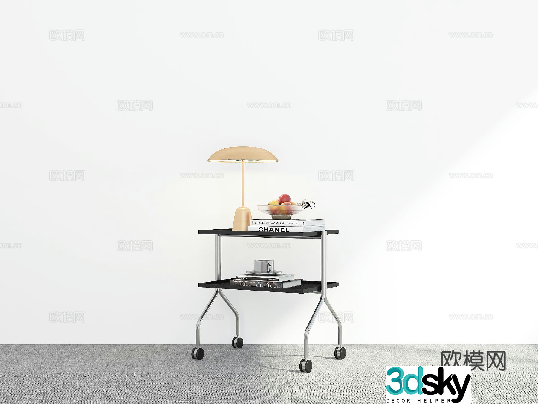 Modern bedside table 3d model
