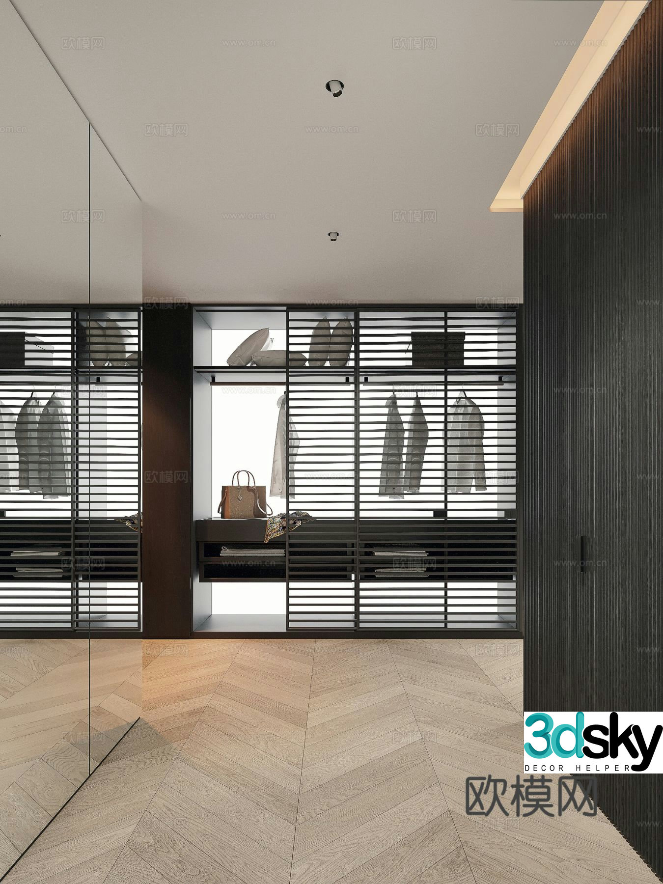 Modern cloakroom 3d model