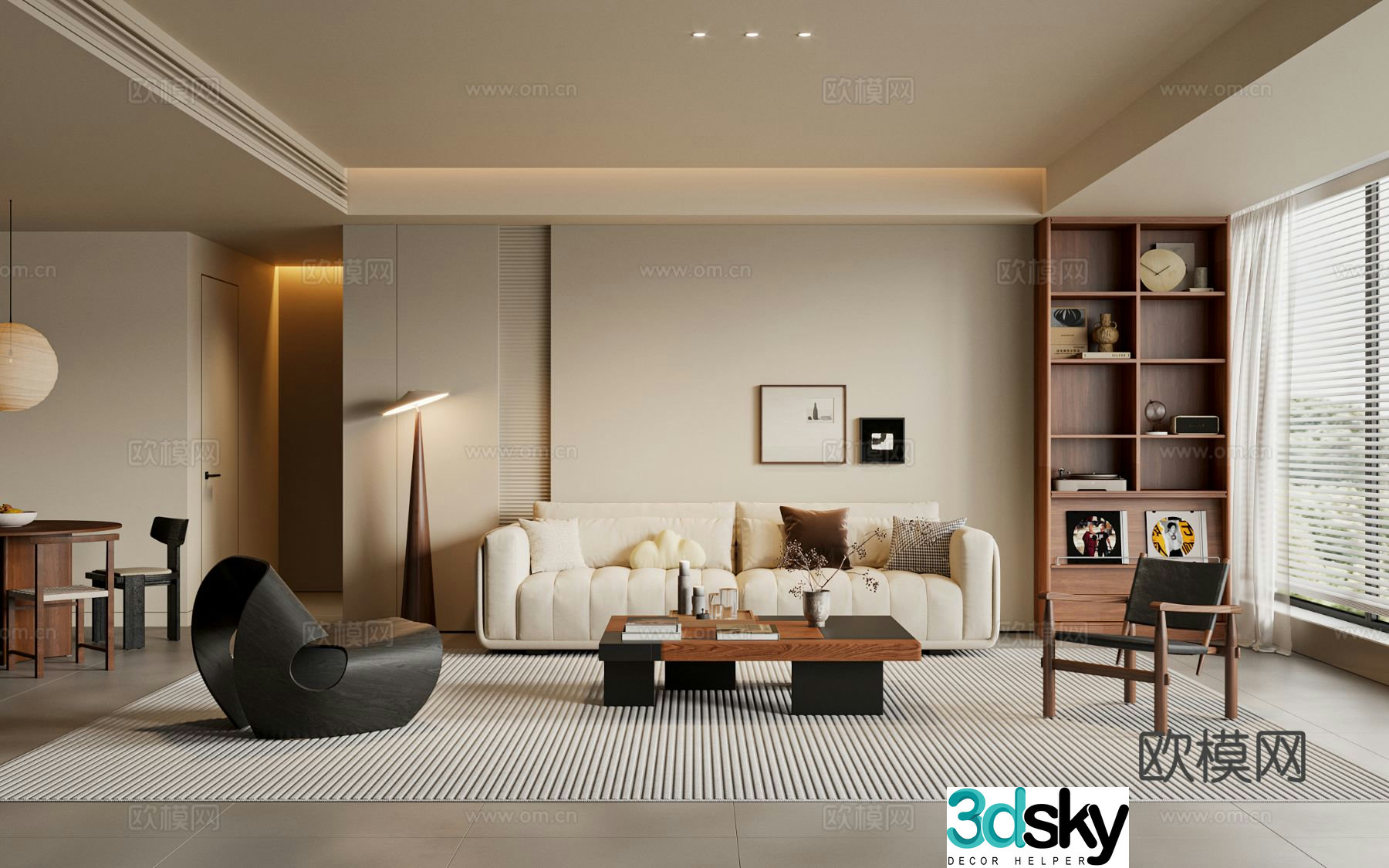 Medieval style living room 3D model