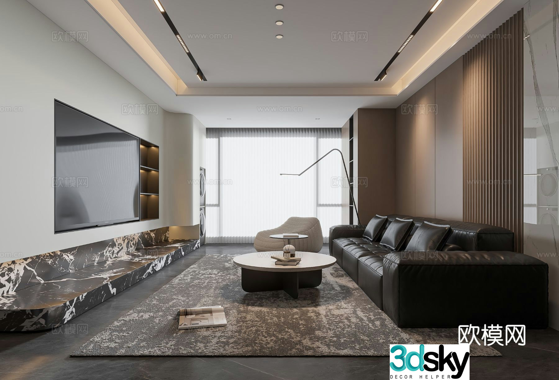 Modern living room 3d model