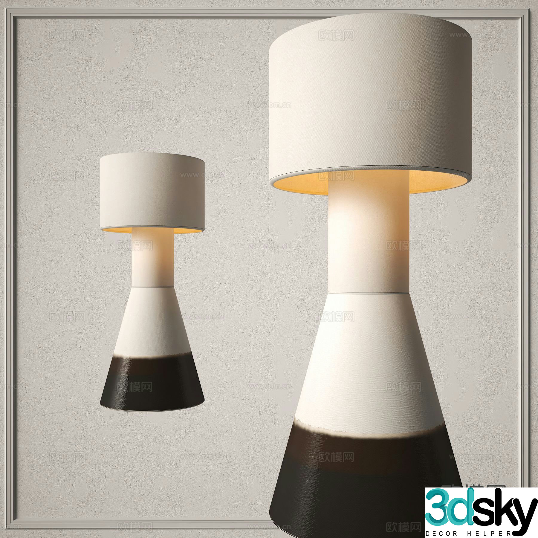 Wabi Sabi desk lamp art desk lamp 3d model