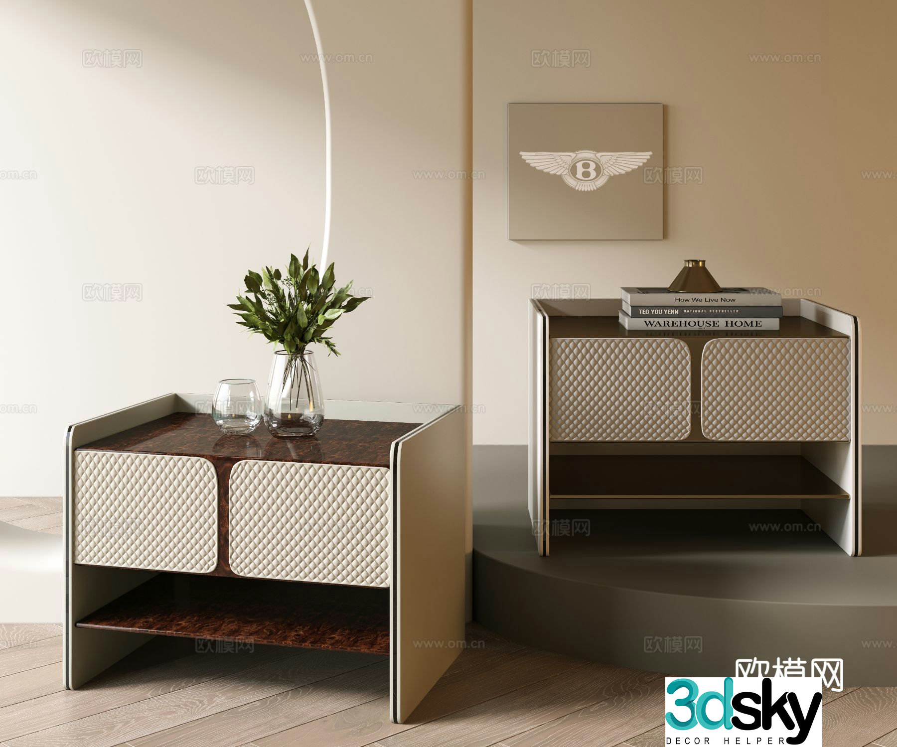 Bentley bedside table 3d model