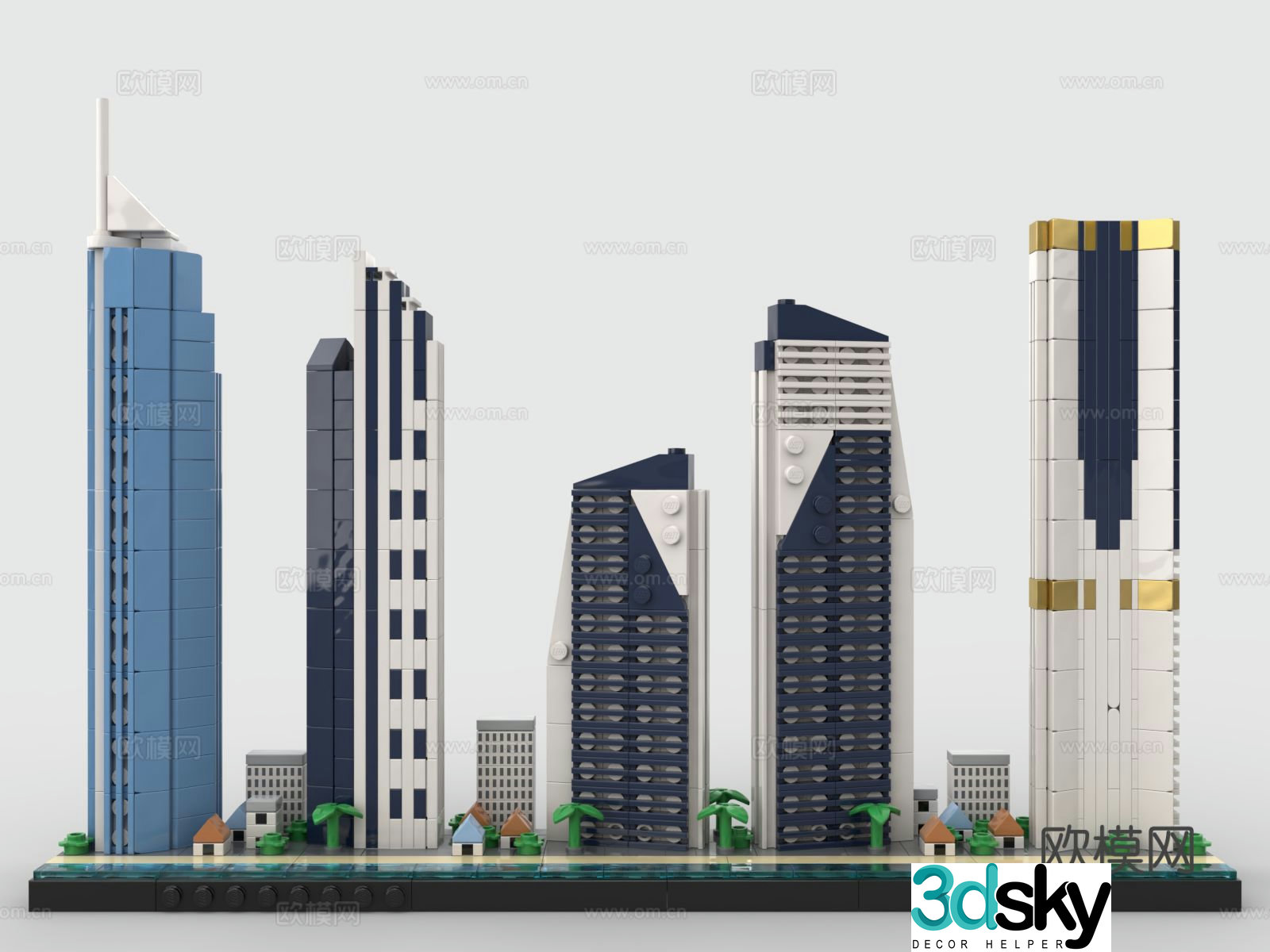 Lego toys building block toys urban building complex 3d model