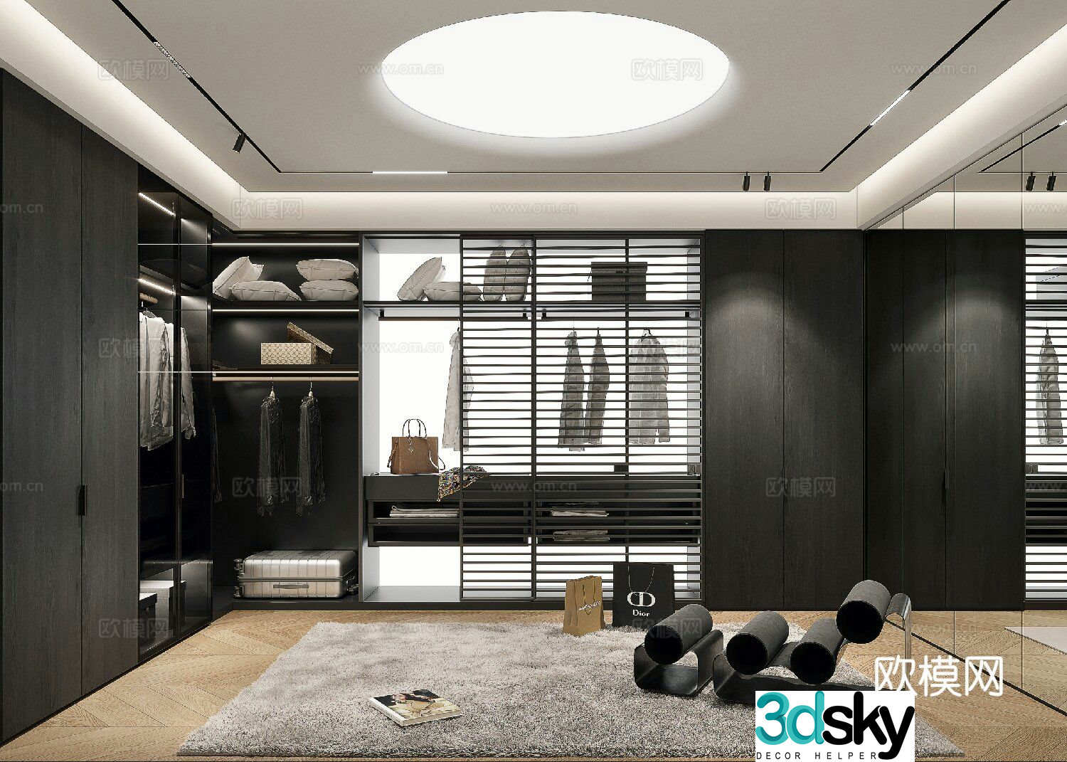 Modern cloakroom 3d model