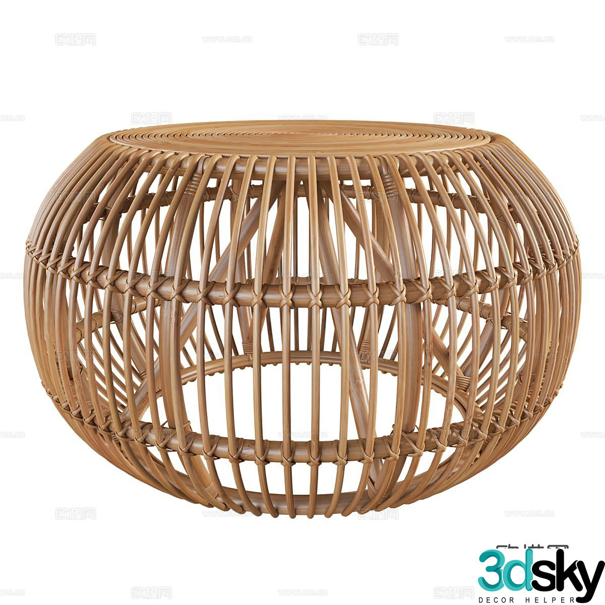 Wabi-sabi corner table round table side table table table 3D model
