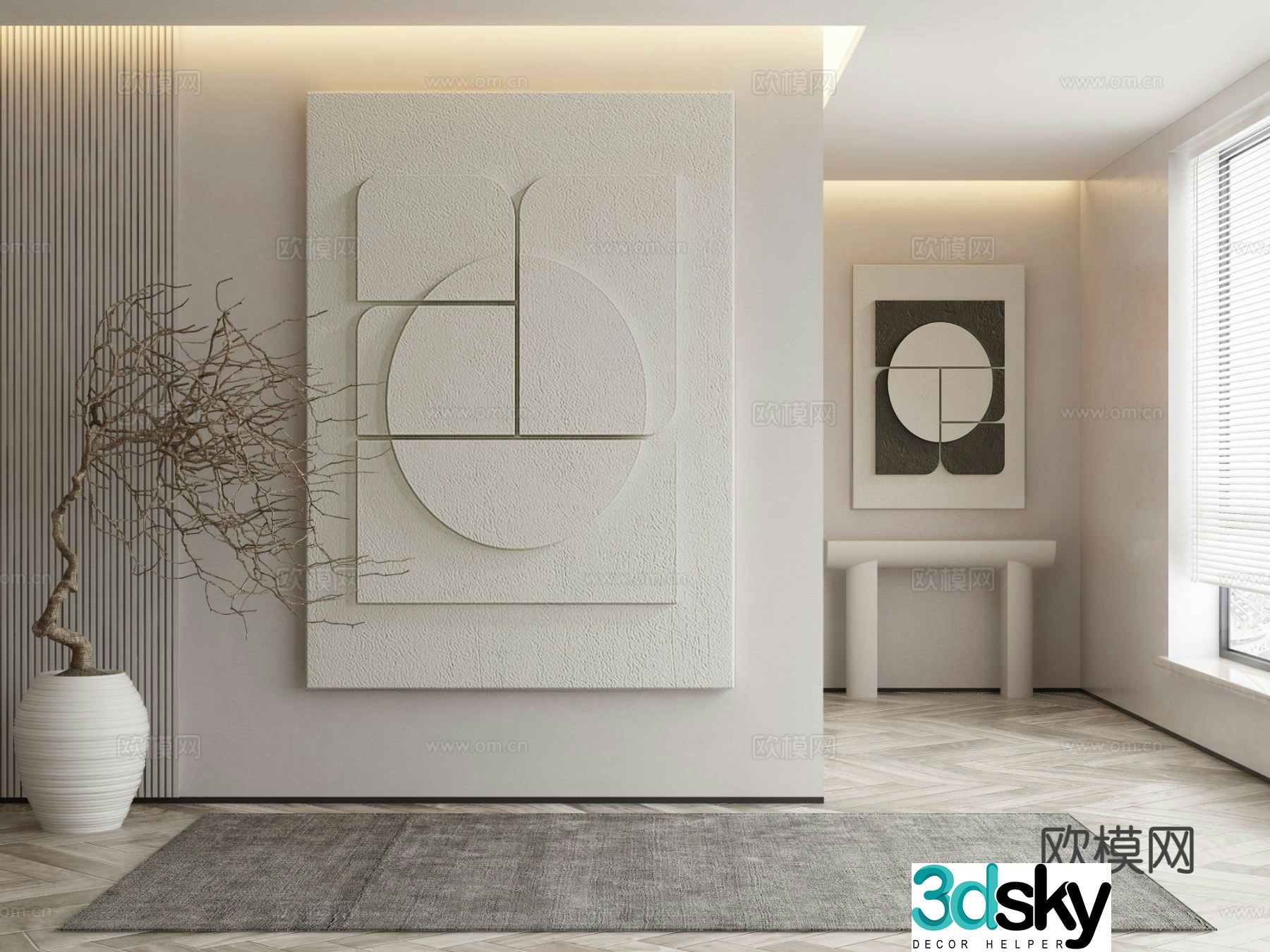 Modern three-dimensional painting decorative painting 3d model