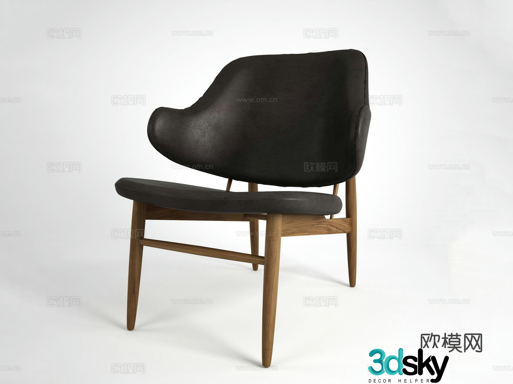Medieval style chair leisure chair 3d model