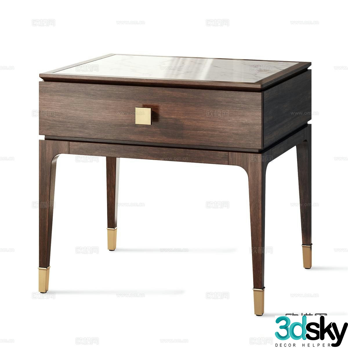 Nara bedside table 3d model