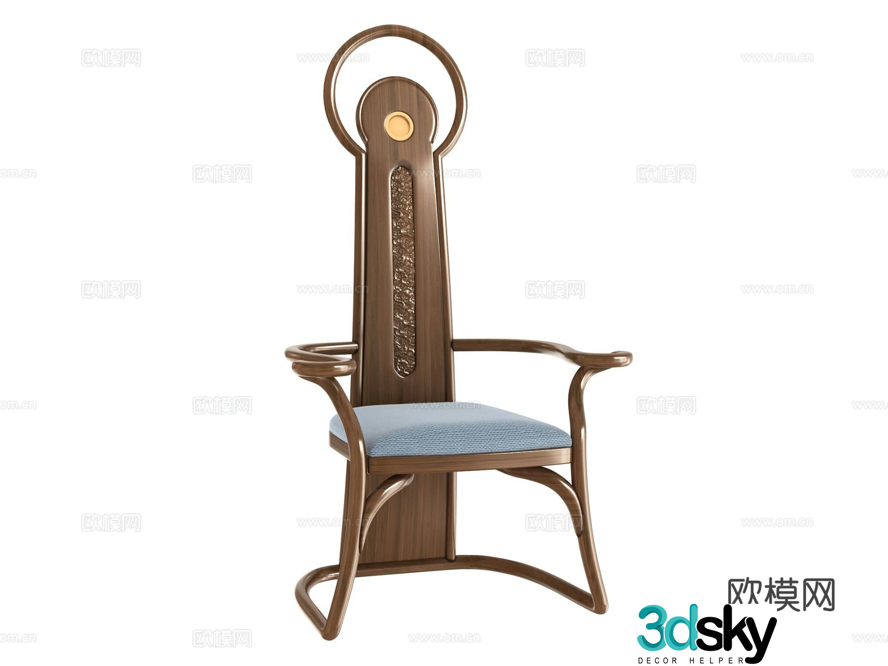 New Chinese style chair leisure chair 3d model
