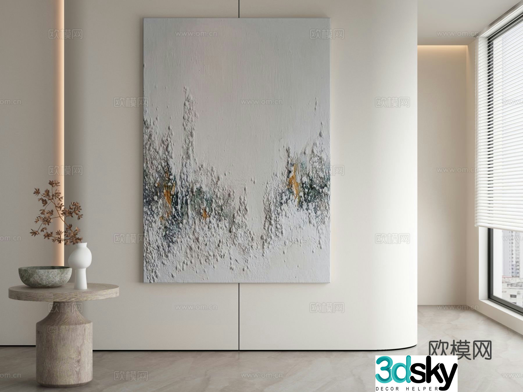 Decorative painting texture painting hanging painting 3d model