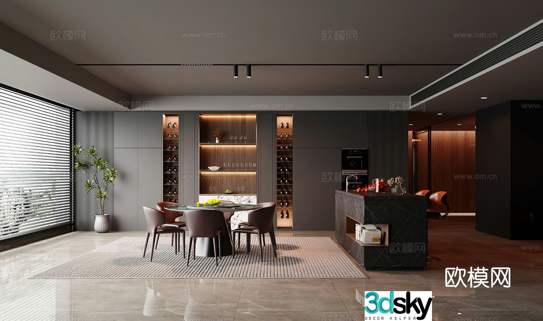 Italian restaurant 3d model