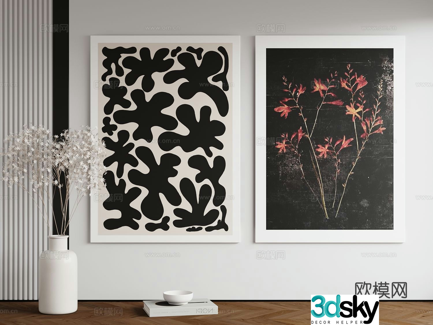 Decorative painting art painting hanging painting 3d model