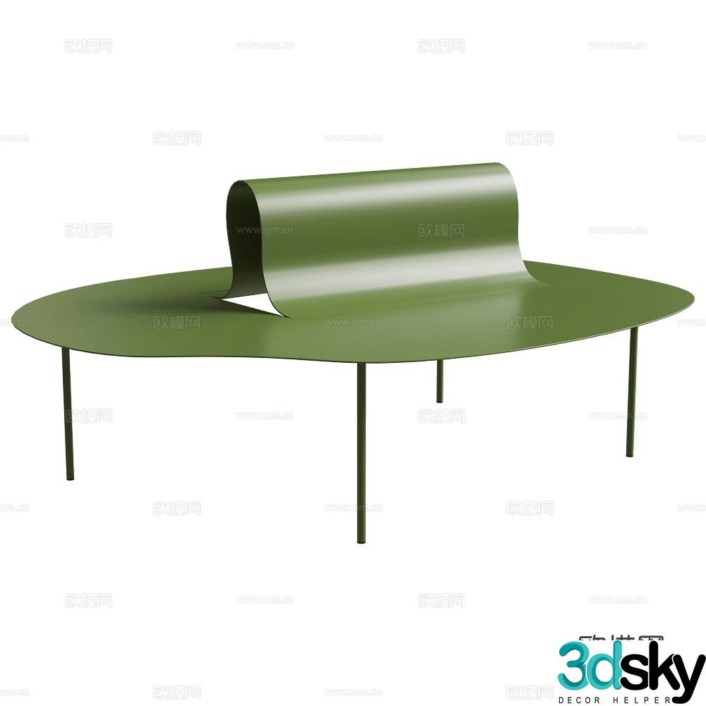 Desalto modern workbench console 3d model