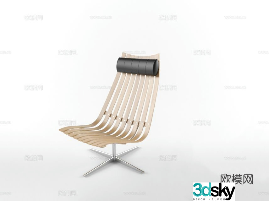 Modern chair leisure chair 3d model