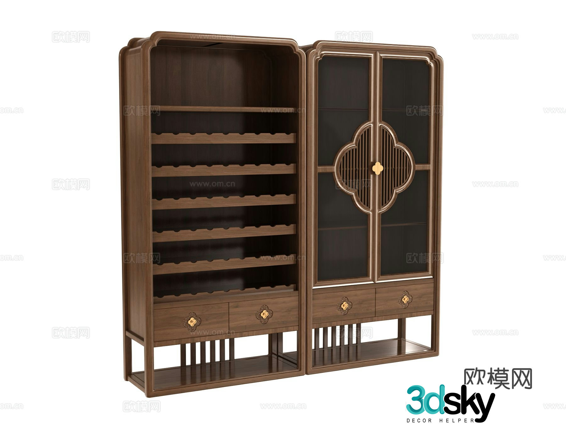 New Chinese wine cabinet 3D model
