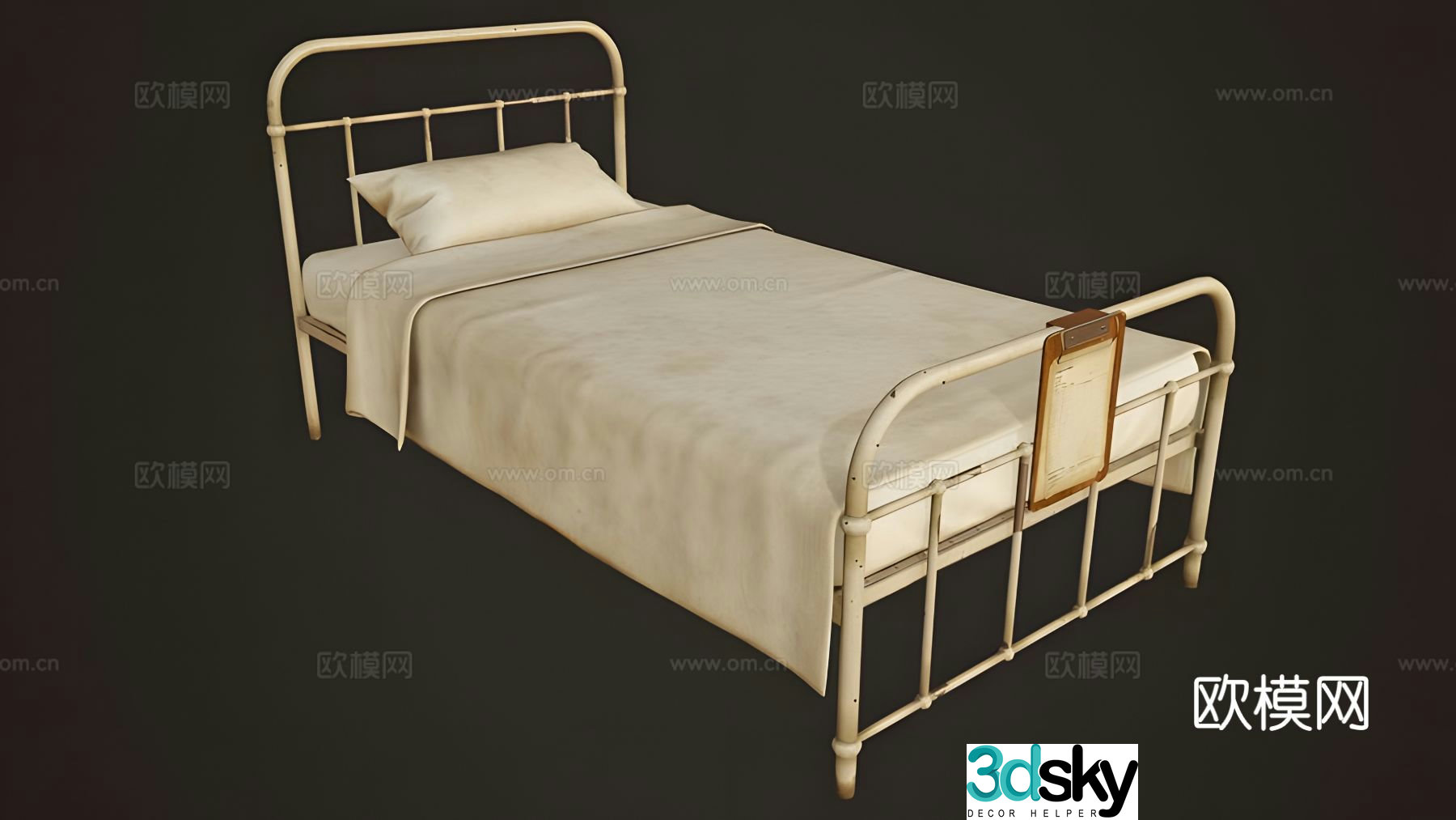 hospital bed medical bed 3d model
