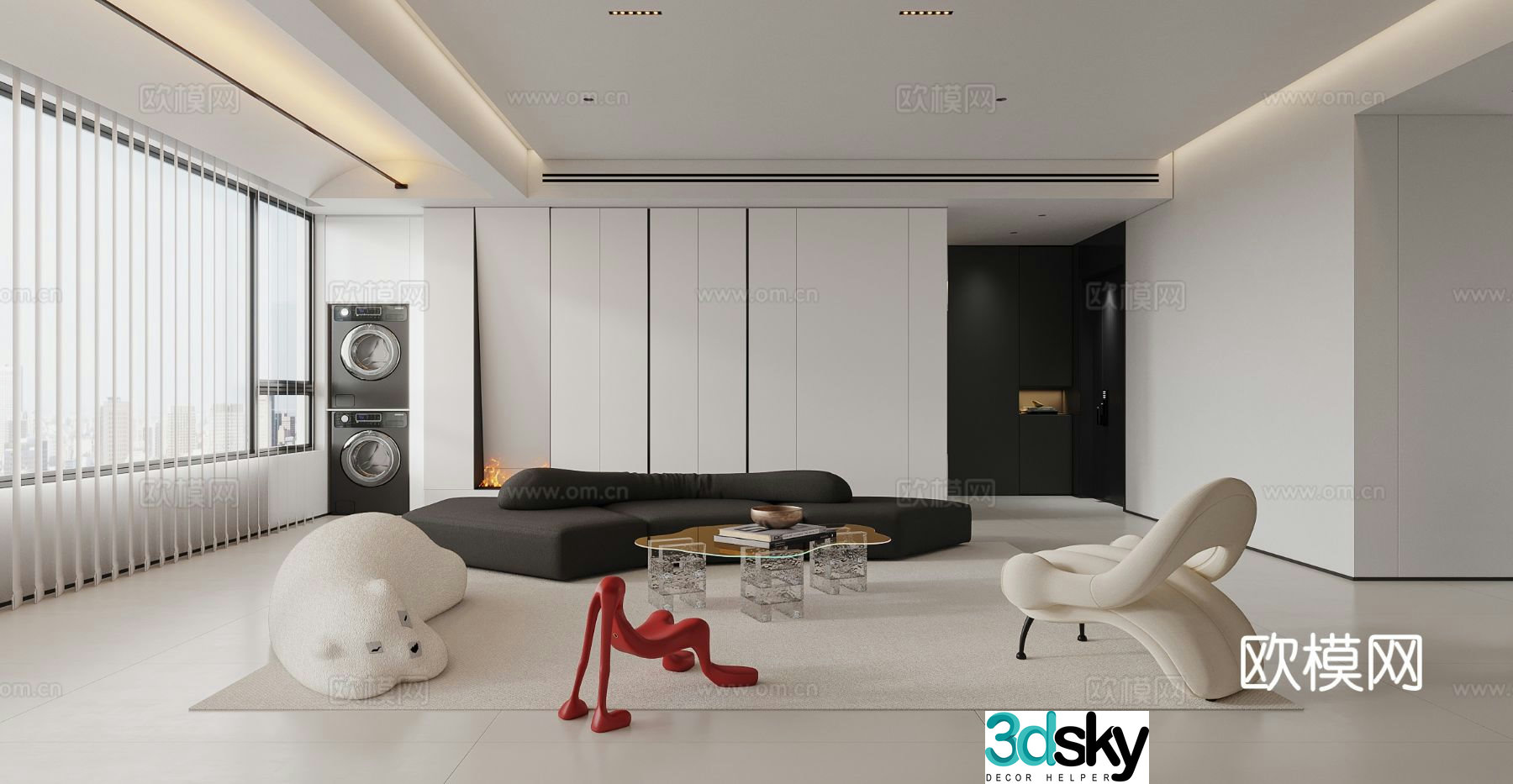 Modern living room 3d model