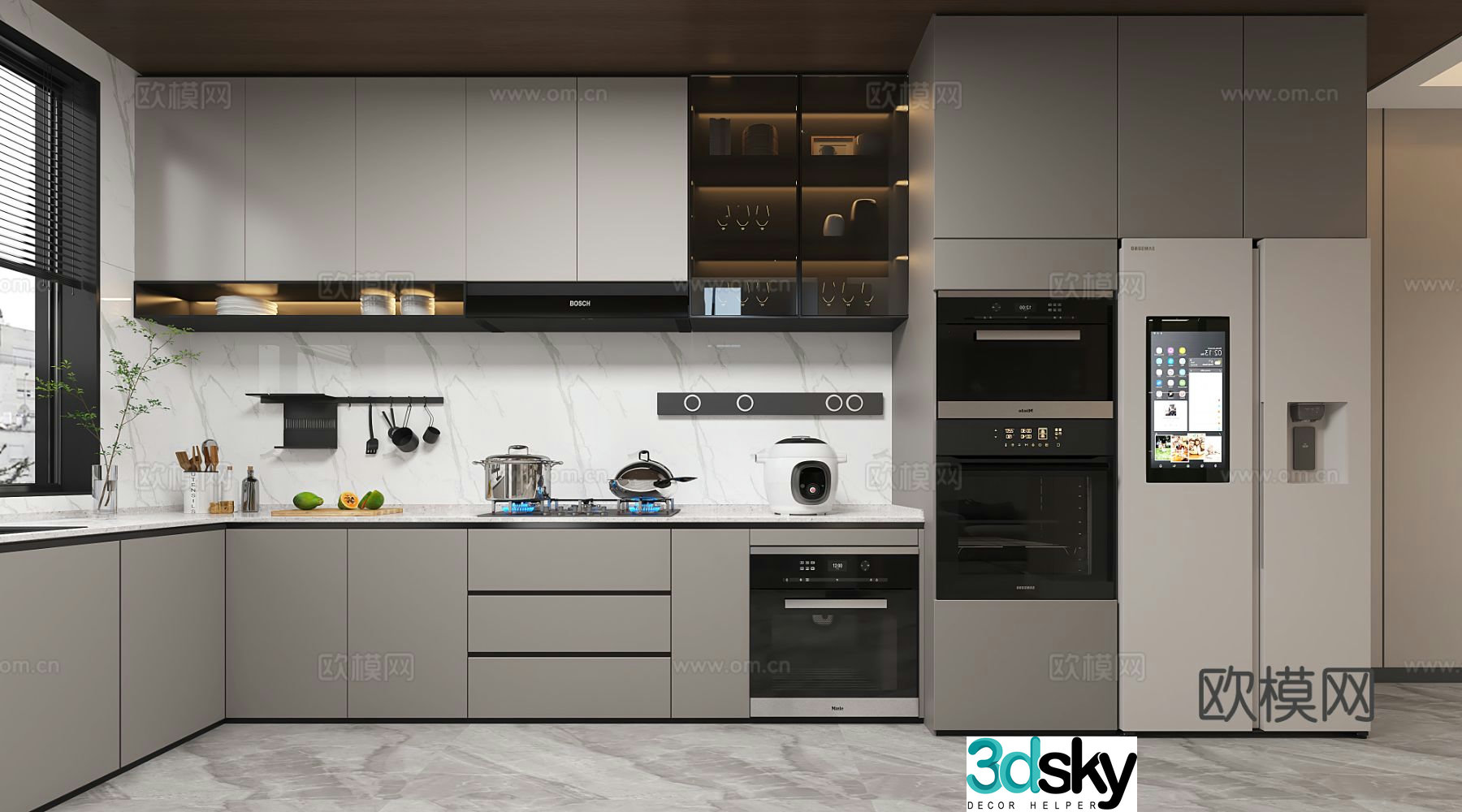 Modern kitchen 3d model