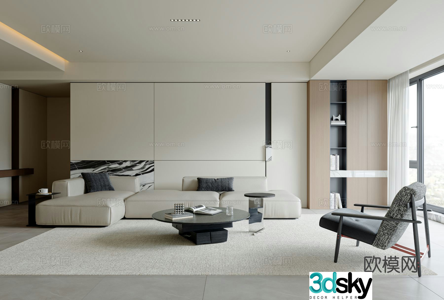 Modern living room 3d model