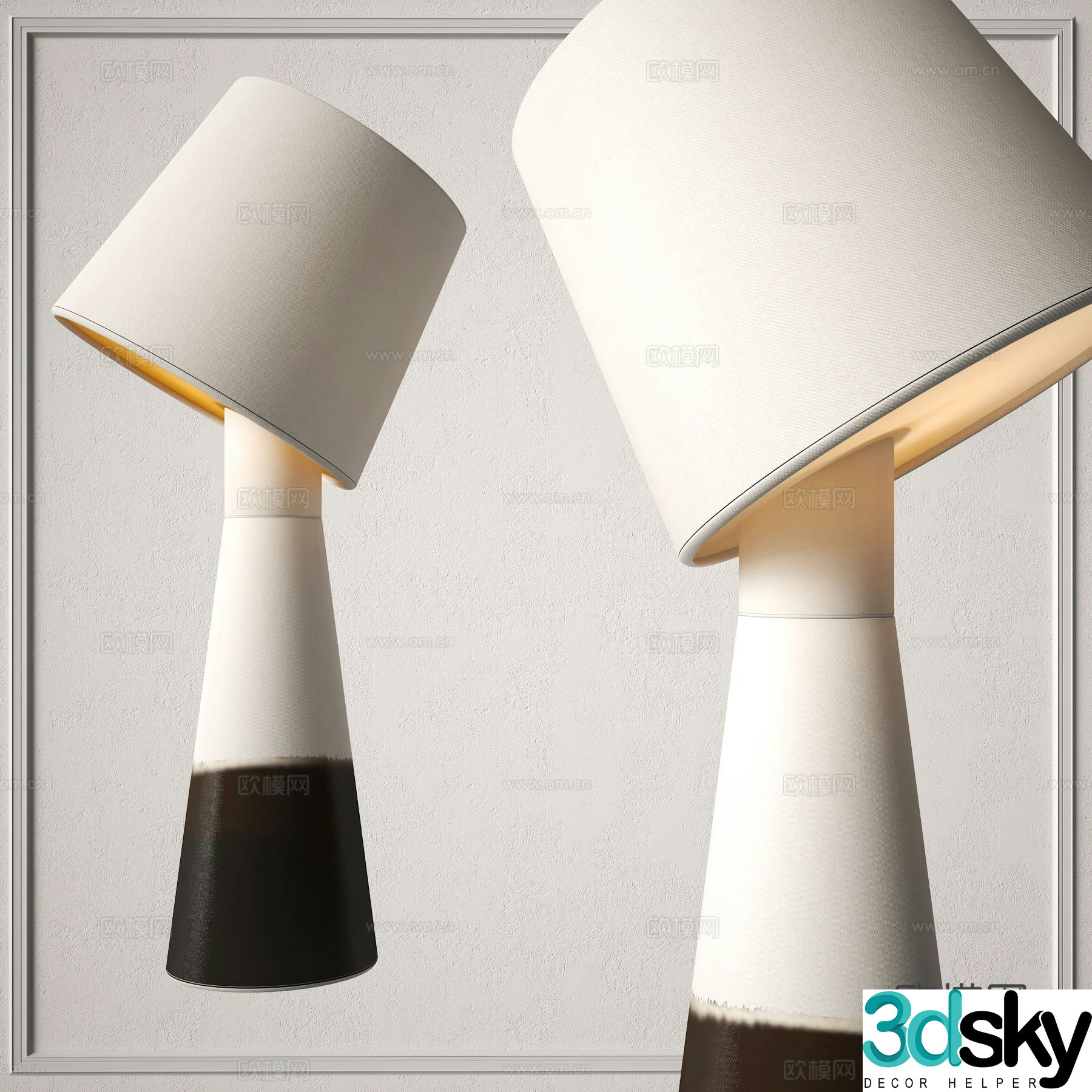 Wabi Sabi desk lamp art desk lamp 3d model