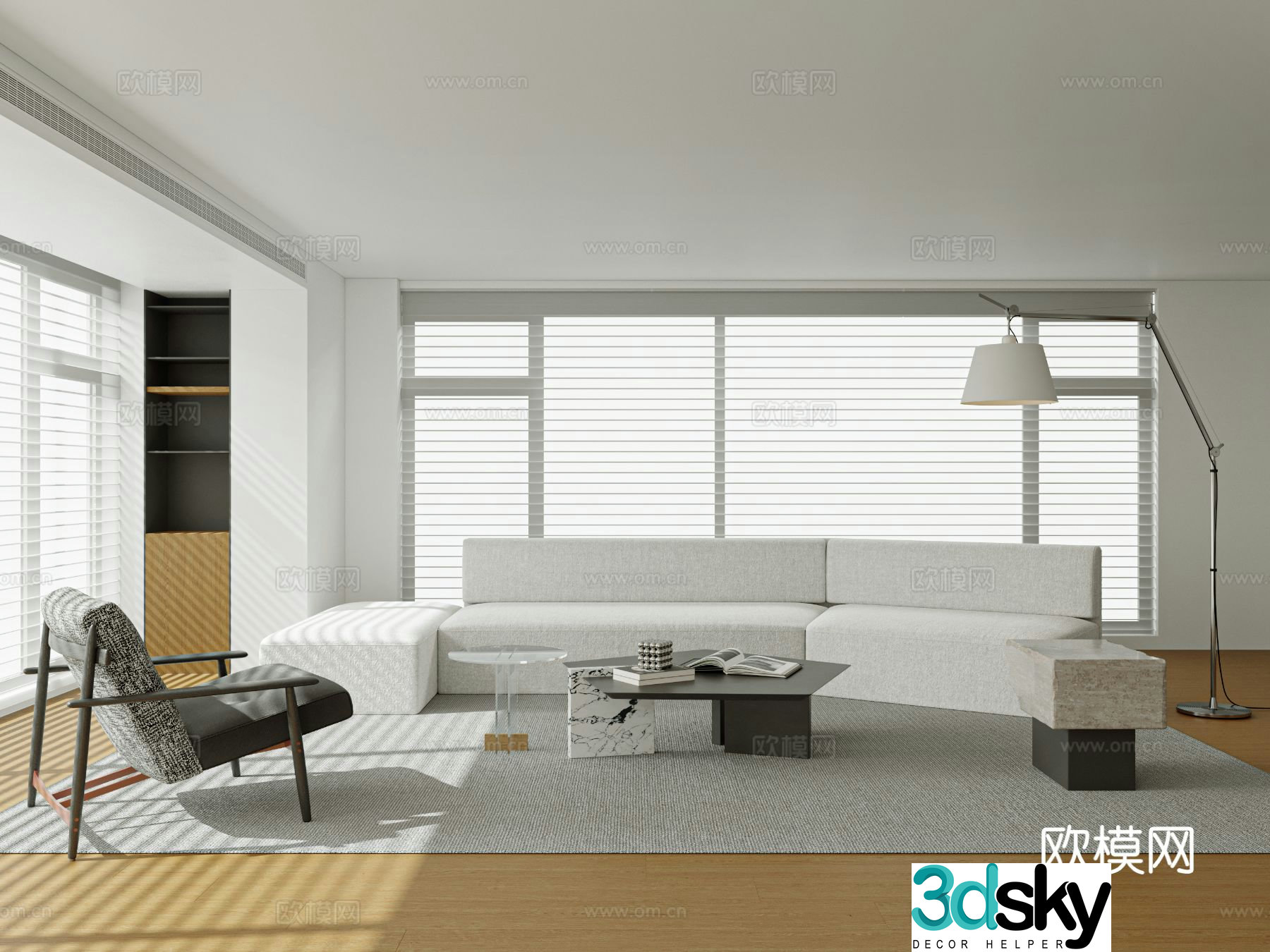 Modern living room 3d model