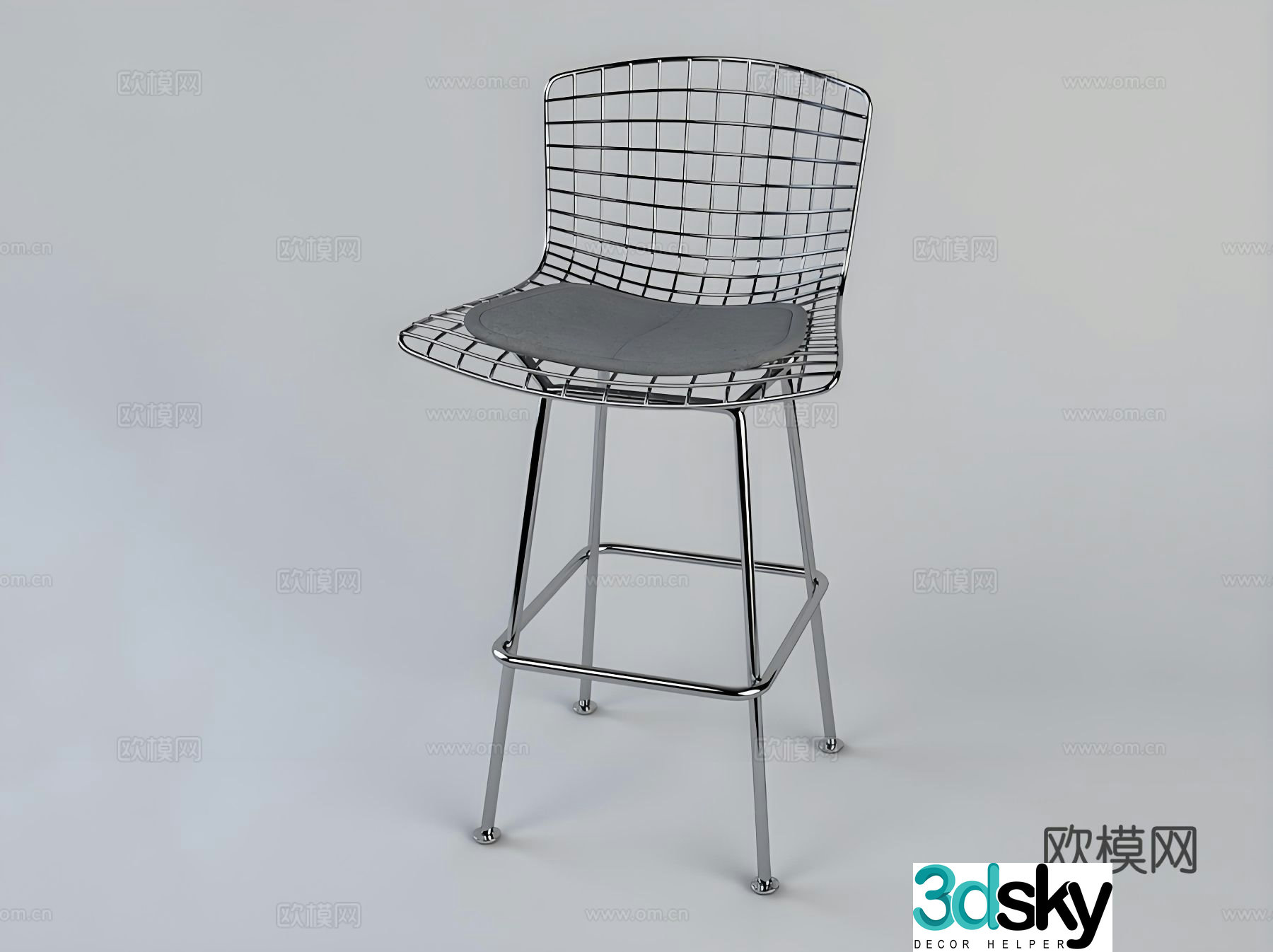 bar stool bar stool high stool 3d model