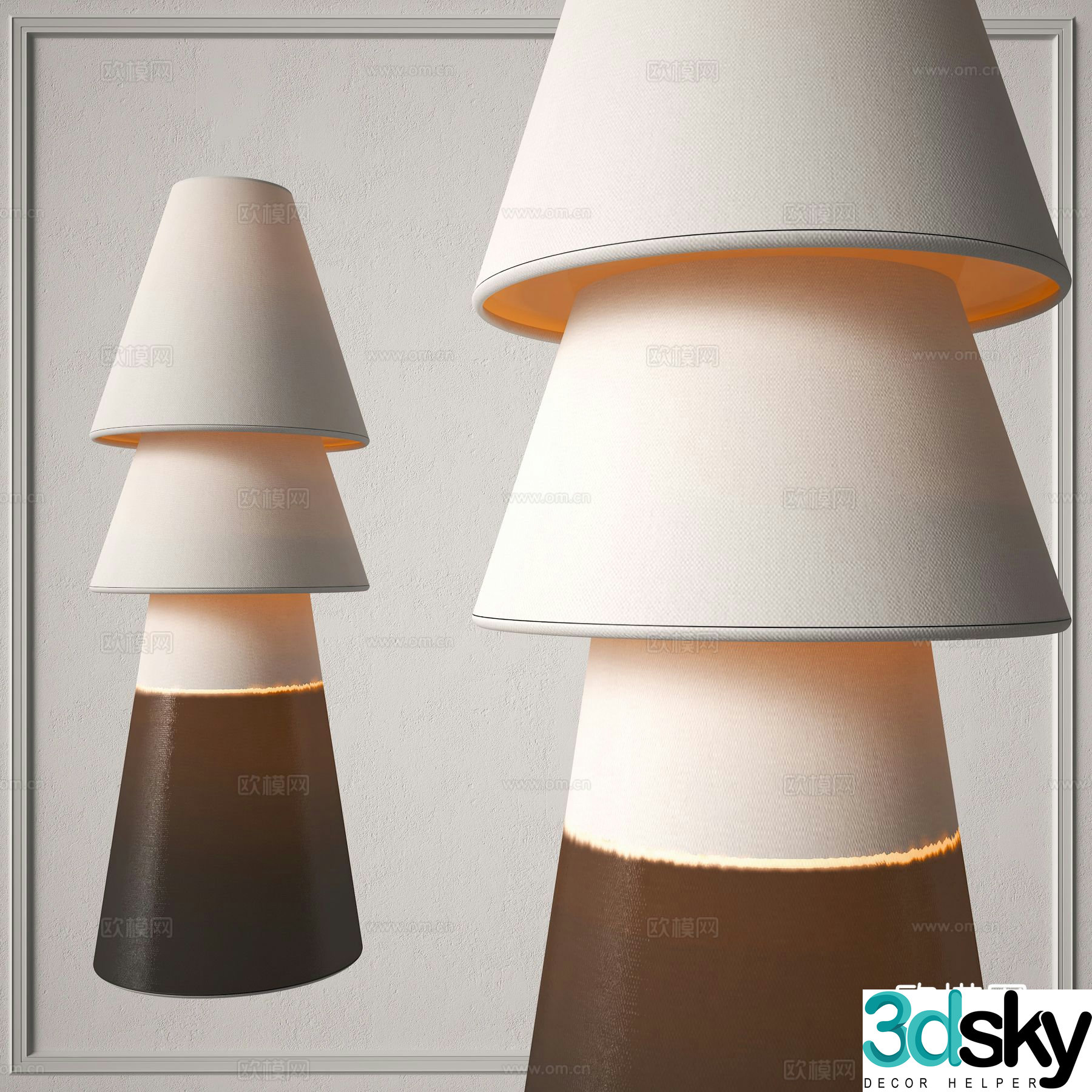 Creative desk lamp artistic desk lamp 3d model