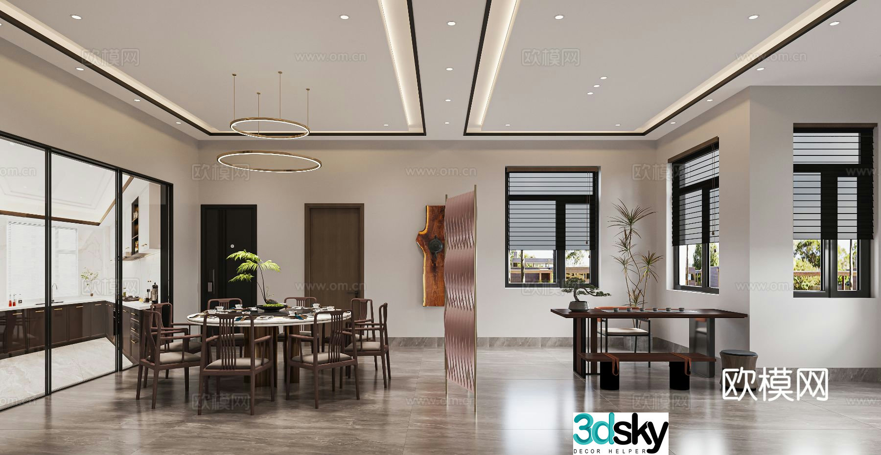 New Chinese restaurant 3d model
