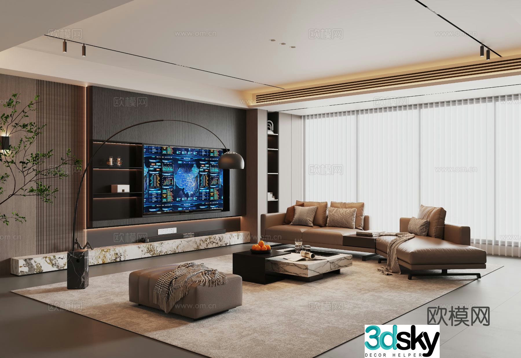 Italian living room 3d model