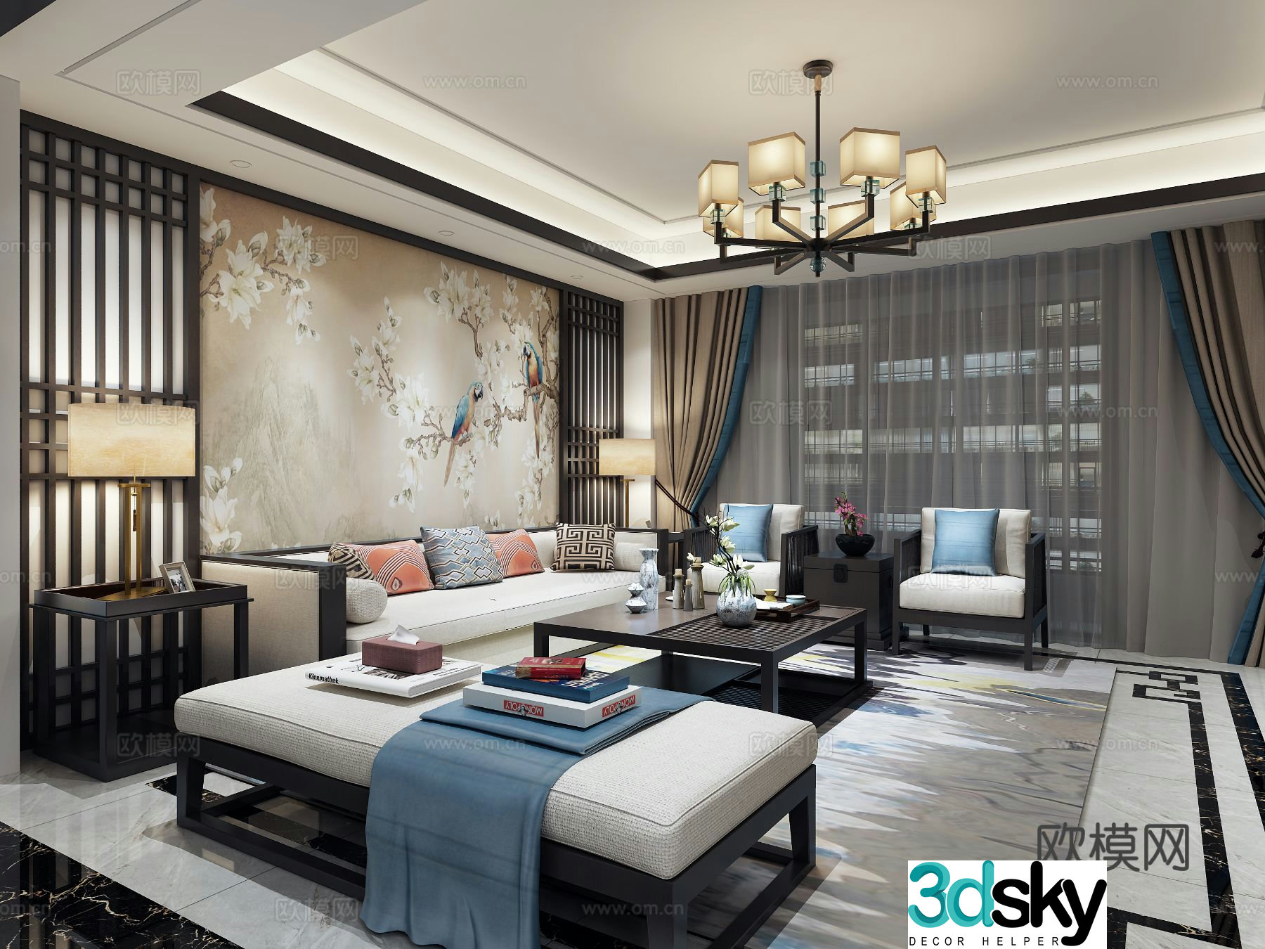 New Chinese restaurant 3D model