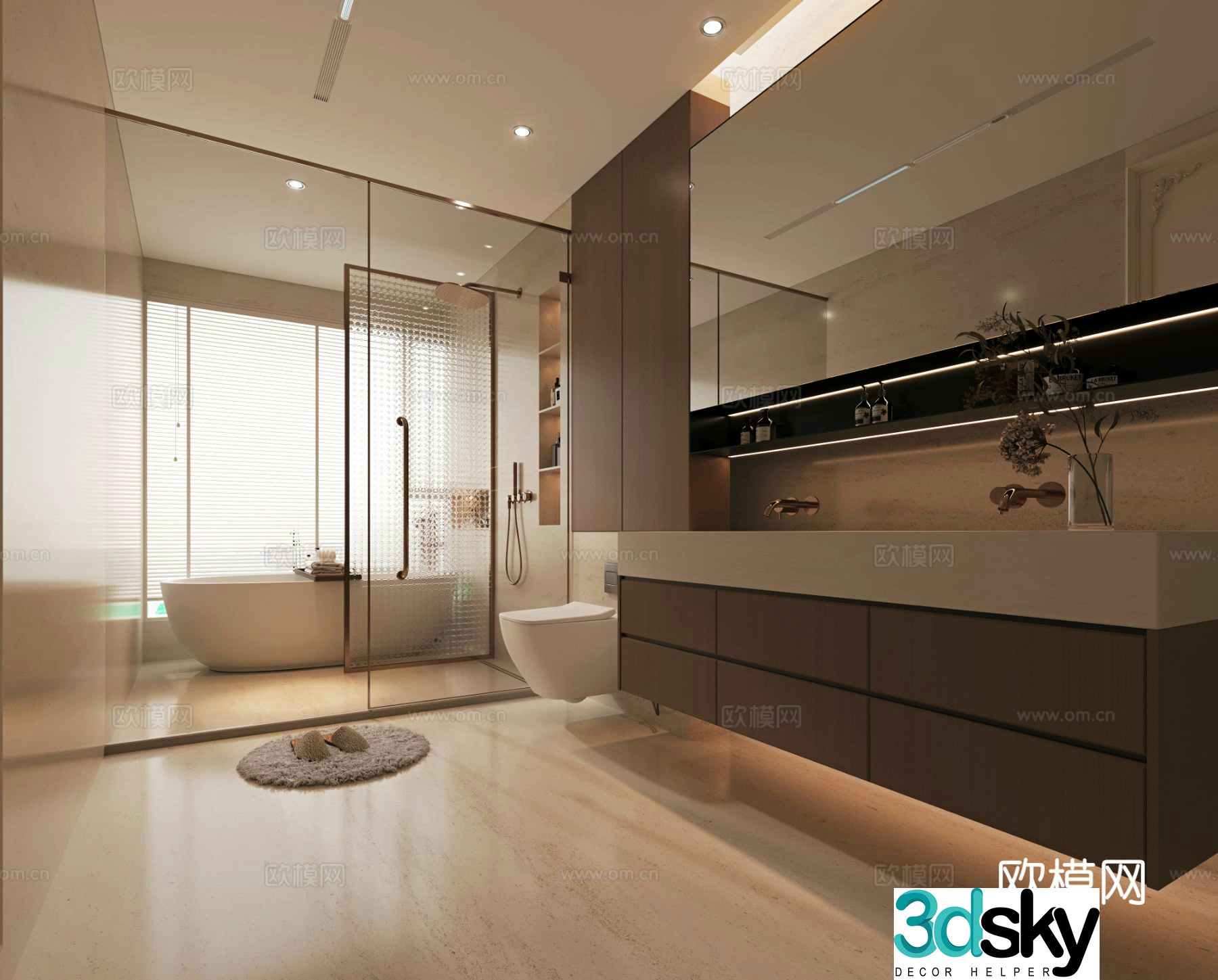Italian bathroom bathroom 3d model