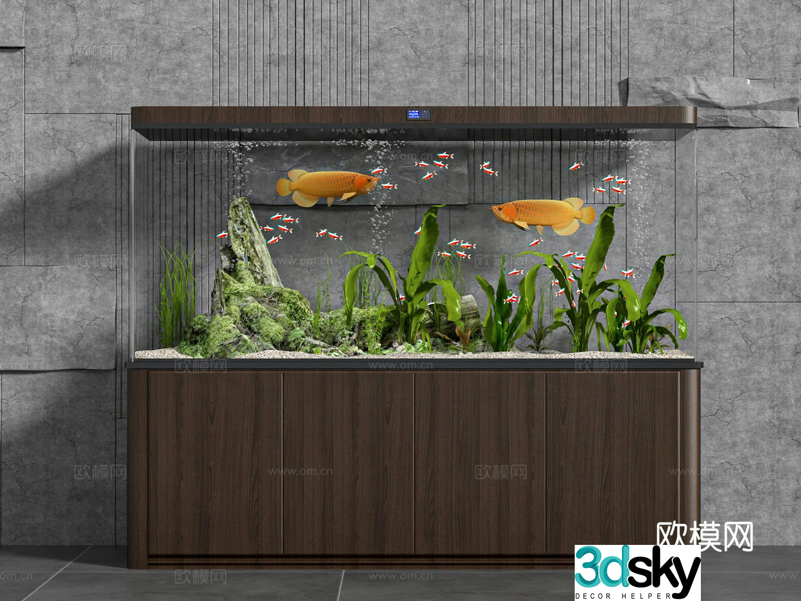 fish tank aquarium 3d model