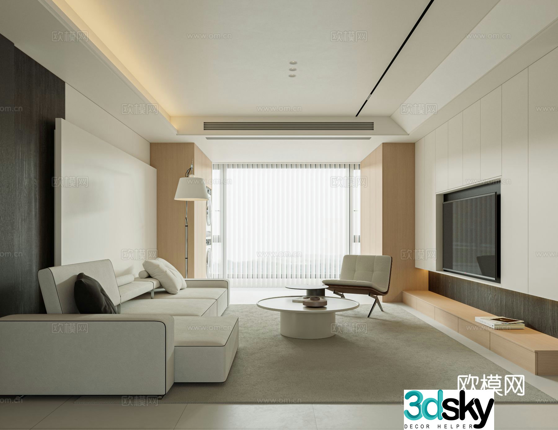 Modern living room 3d model