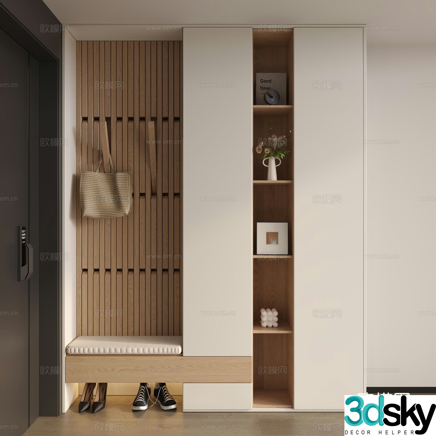 Entrance shoe cabinet Entry shoe cabinet 3D model