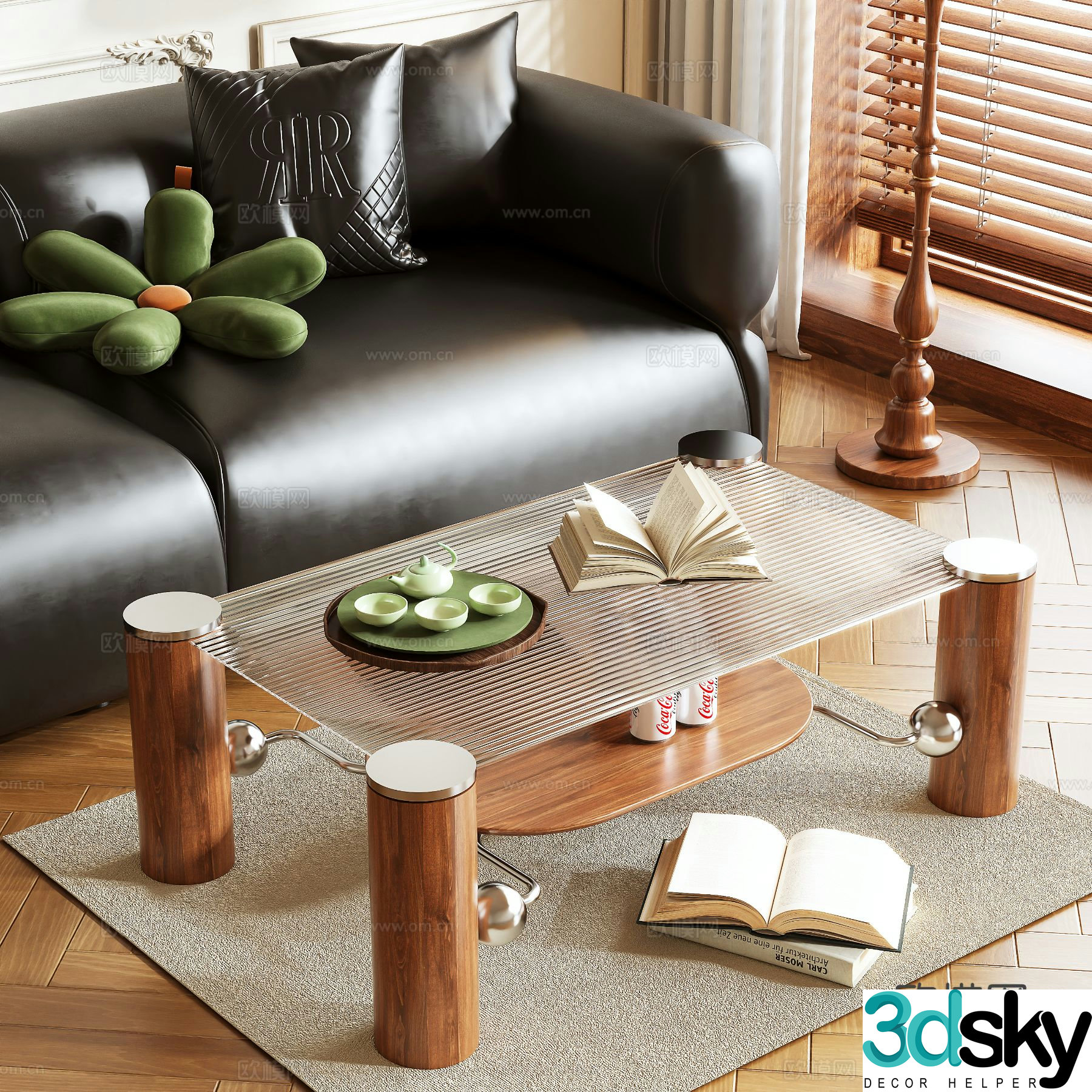 Medieval style coffee table 3D model
