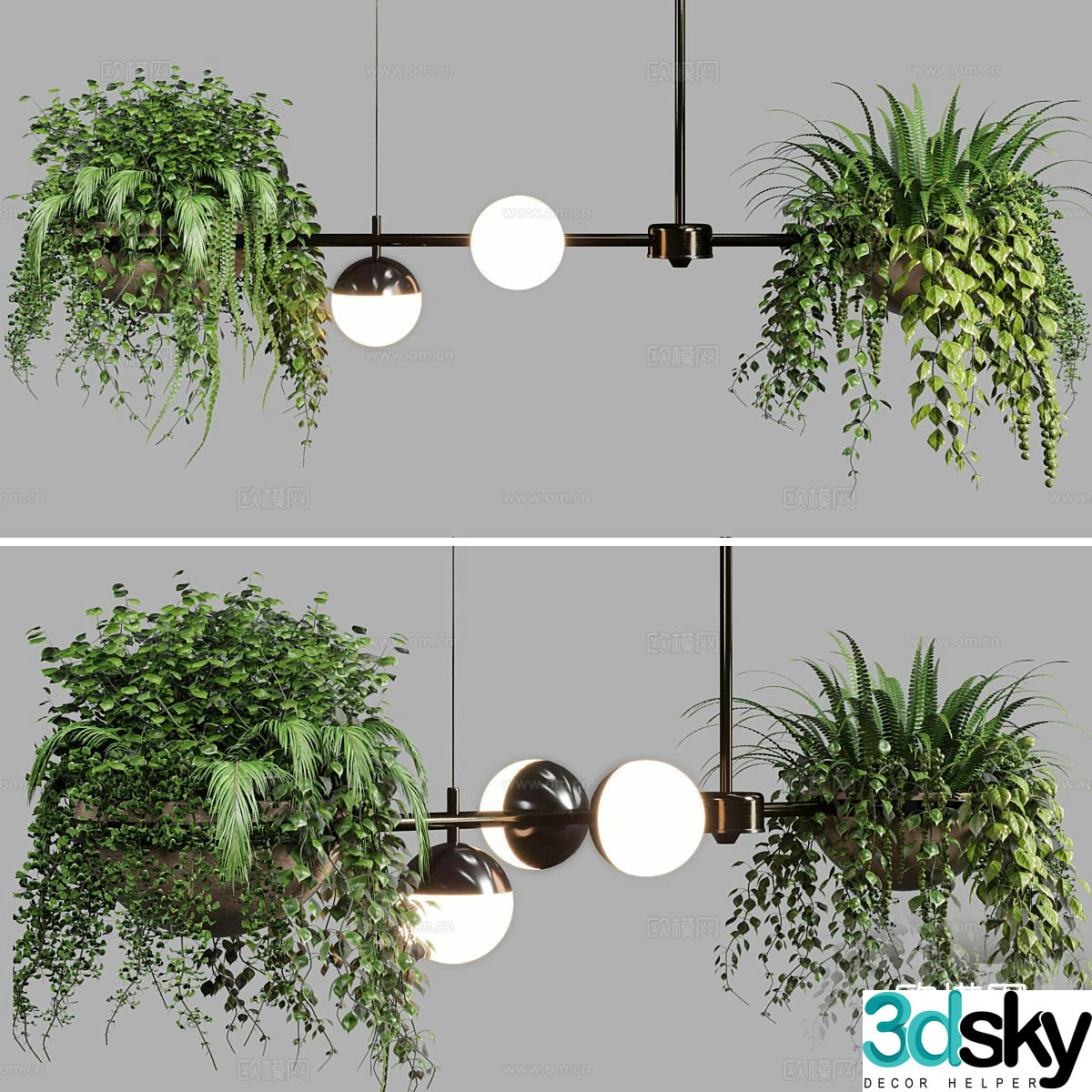 Creative chandelier plant chandelier 3d model