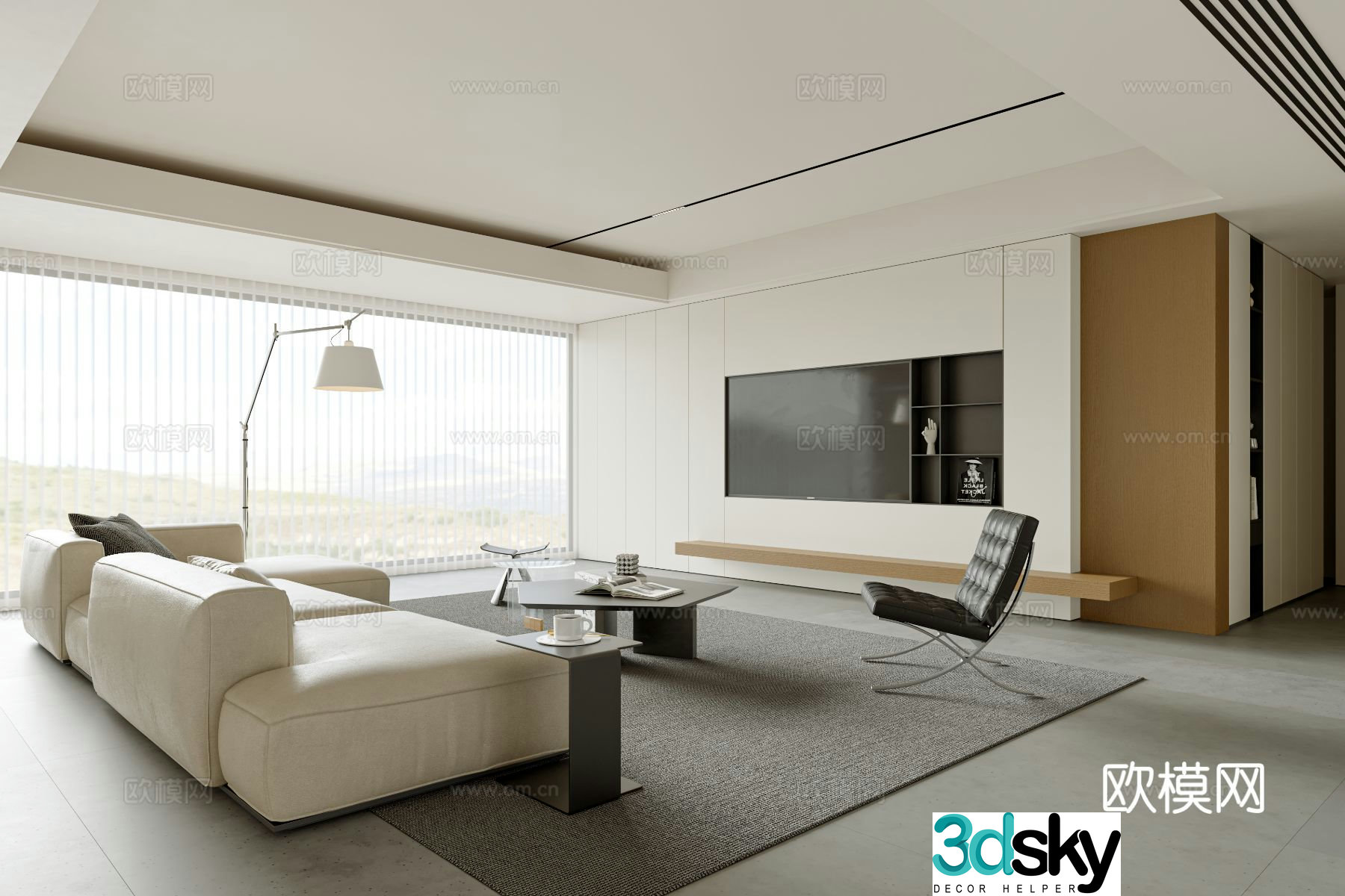 Modern living room 3d model